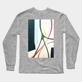 Ribbons of Color Modern Abstract Painting Long Sleeve T-Shirt